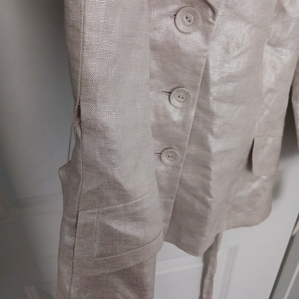 Brand NEW Semantiks linen metallic silver blazer - Picture 12 of 16